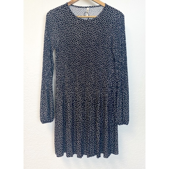 Stradivarius Polka Dot Pleated Mini Dress - Picture 2 of 5